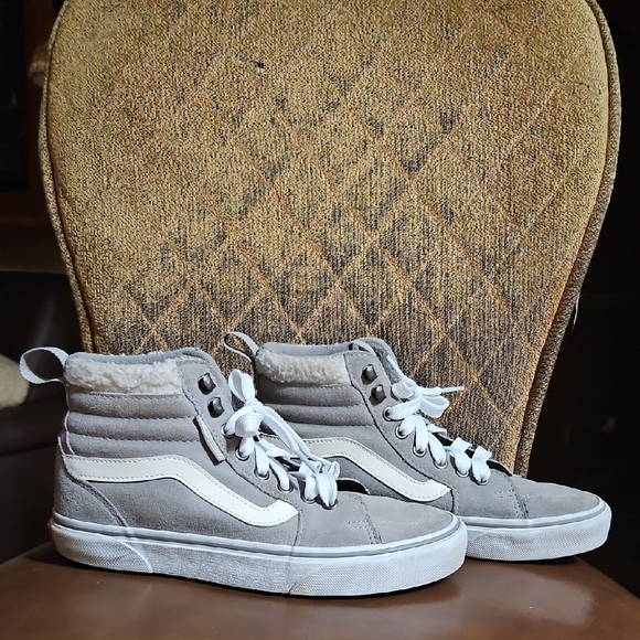 Vans Filmore Hi VansGuard Lace Up High Top Sneakers Shoes Gray White Suede - Picture 1 of 6